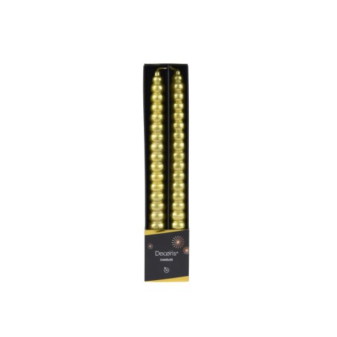 SET 2 CANDELE LT GOLD H25 D2.2